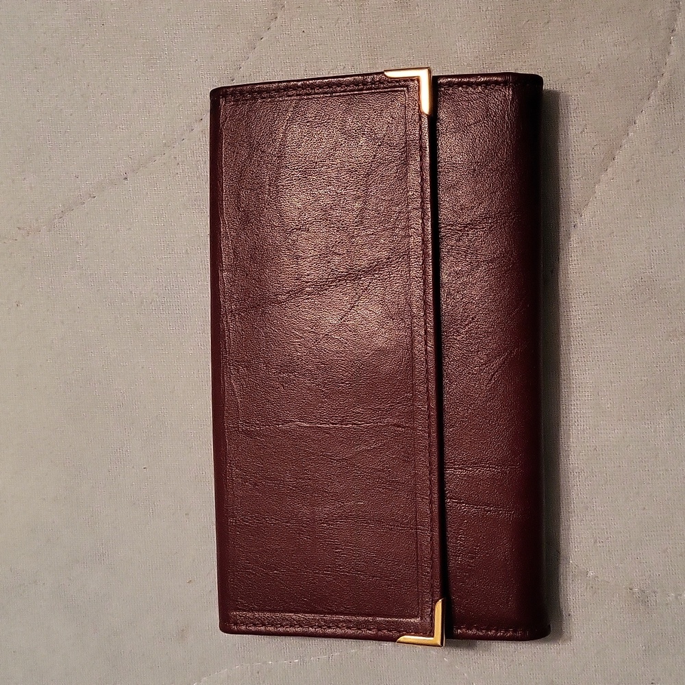Vintage Prince Gardner Leather Checkbook Wallet